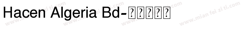 Hacen Algeria Bd字体转换